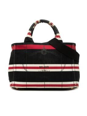 Prada Small Canvas Canapa Logo Stripes #323049P49B